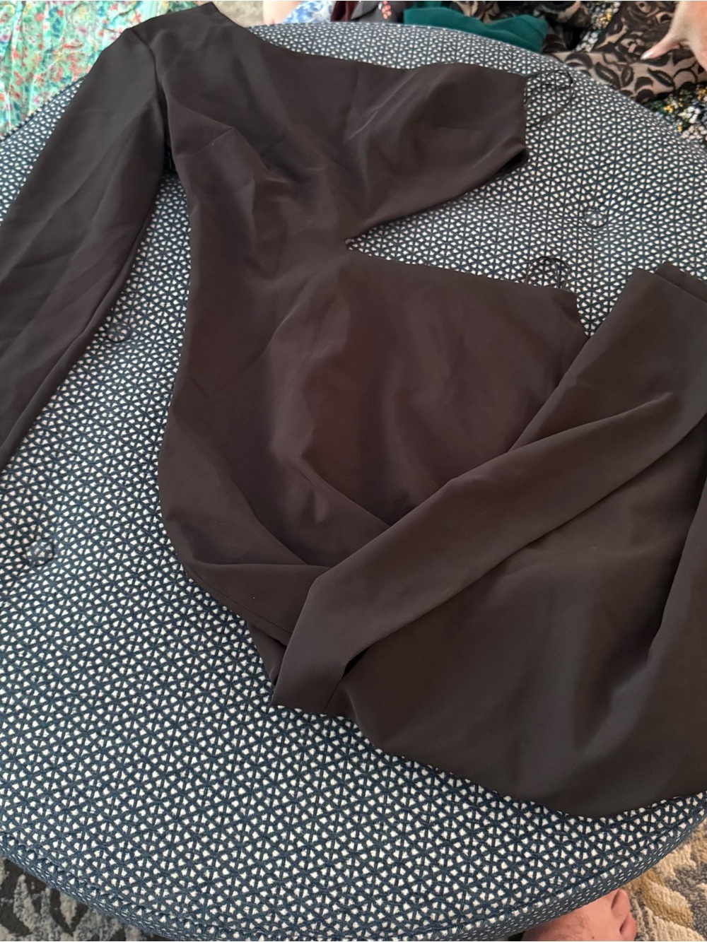 Zara Black Long-Sleeve Cutout Jumpsuit